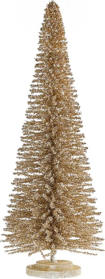 X-MAS Dekoračná jedľa trblietavá 60 cm - zlatá