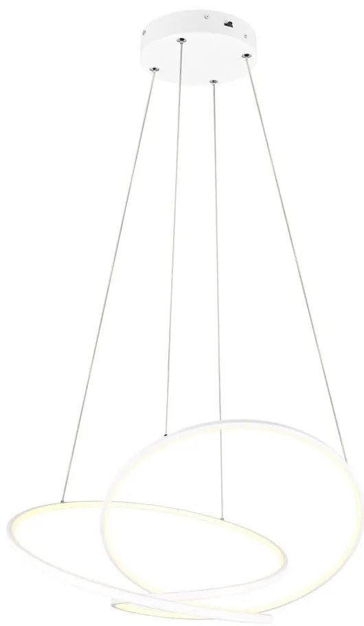 Biele LED stmievateľné závesné svietidlo Darvin – Trio