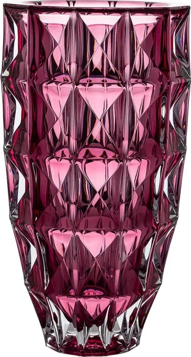 KRIŠTÁĽOVÁ VÁZA BOHEMIA DIAMOND PINK 280 MM