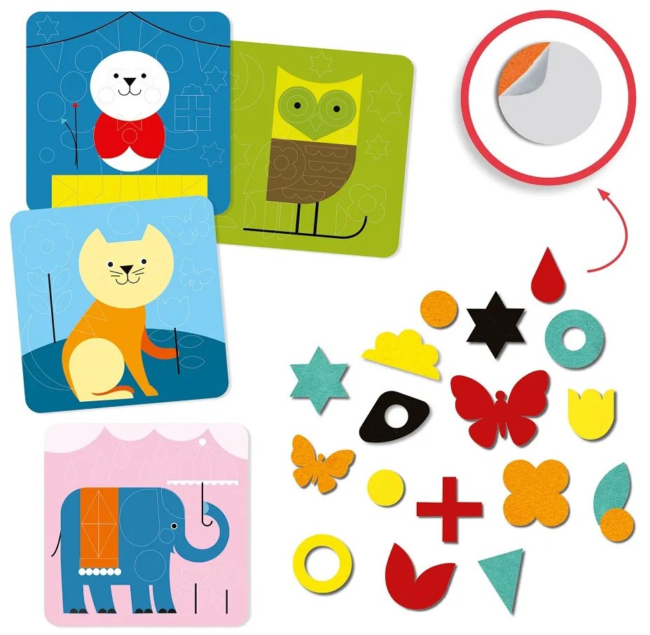 Filcové koláže – Veselé zvieratá