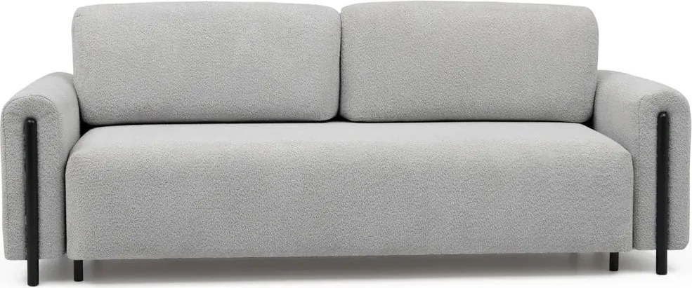 Svetlosivá rozkladacia/s úložným priestorom pohovka z textílie buklé 244 cm Arcadova – ELTAP