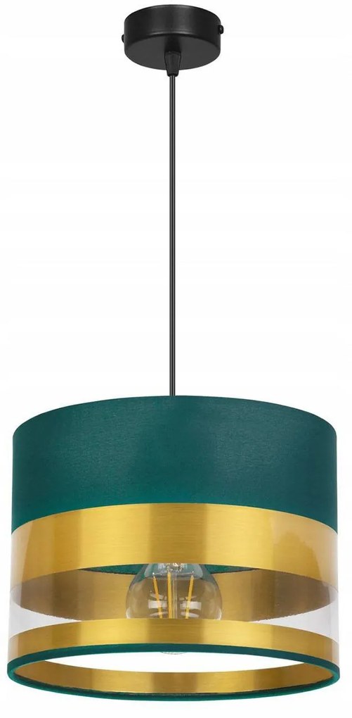 Závesné svietidlo Intense gold, 1x textilné tienidlo (výber zo 6 farieb), (výber z 3 farieb konštrukcie)