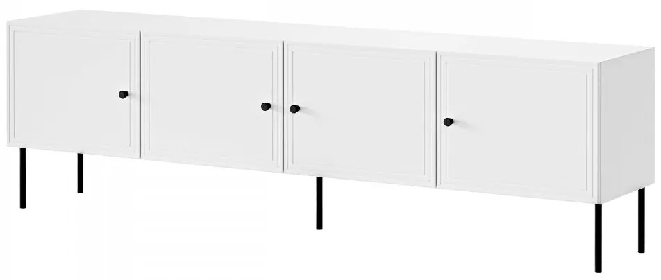 TV Stolík/Skrinka Gudzup Bis 200 4D, Farby: biela