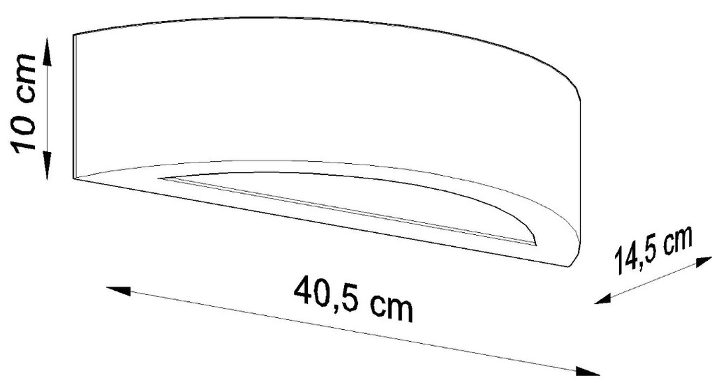 Sollux Lighting Nástenné keramické svietidlo ATENA čierne