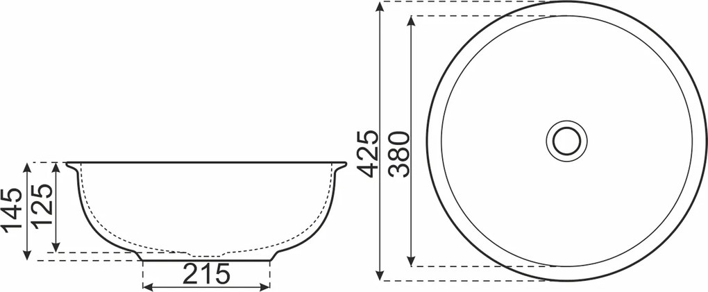 Novoterm Keramické umývadlo na dosku NV-KR-354 čierna/ornament
