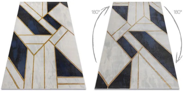 Koberec EMERALD exkluzívny 1015 glamour, styl marmur, geometrický granátový / zlatý