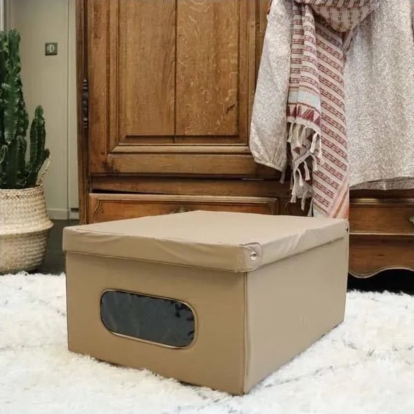 Compactor Skladacia úložná krabica s vekom SMART, taupe, S