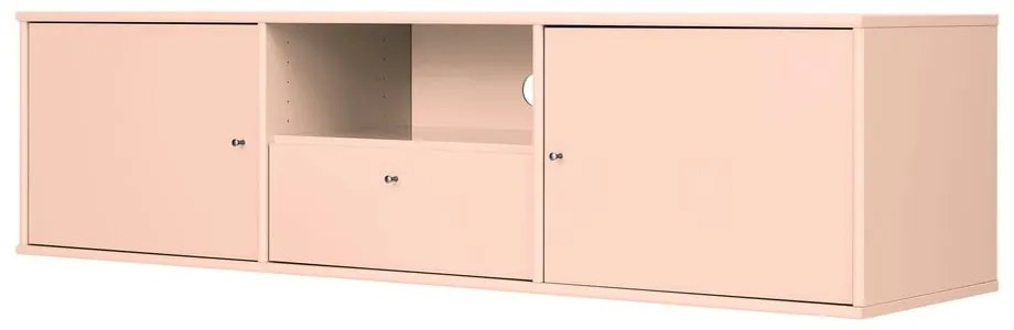 Svetloružový TV stolík 161x42x45 cm Mistral – Hammel Furniture