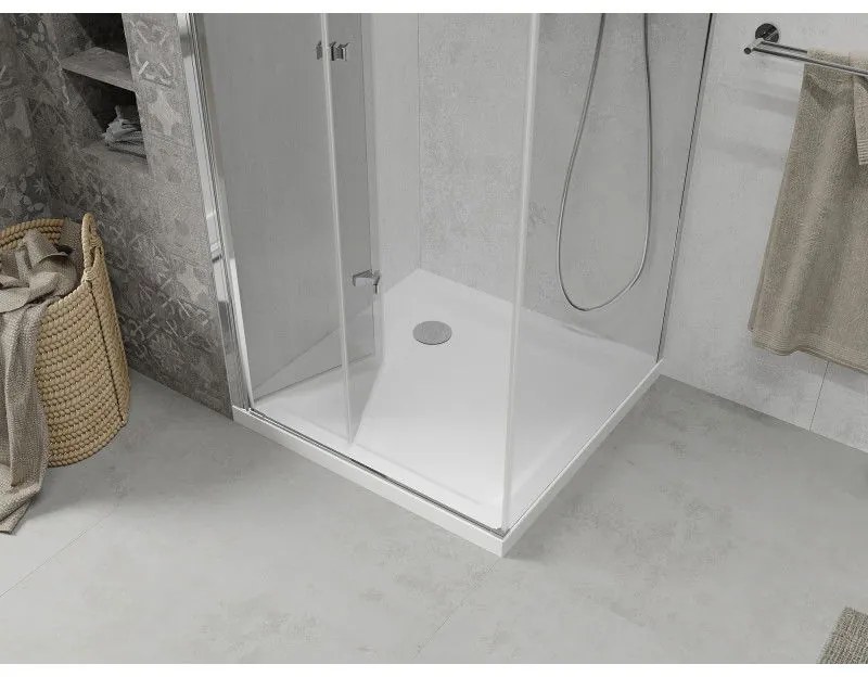 Mexen Lima sprchovací kút 100x100cm, 6mm sklo, chrómový profil - číre sklo + Slim sprchová vanička - 856-100-100-00-00-4010