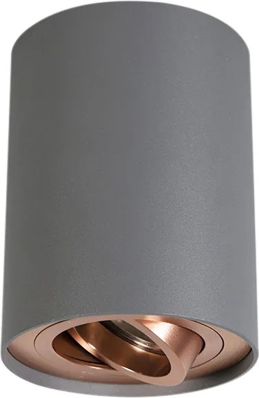 Inteligentný reflektor sivý s meďou vrátane svetelného zdroja GU10 WiFi - Rondoo Up