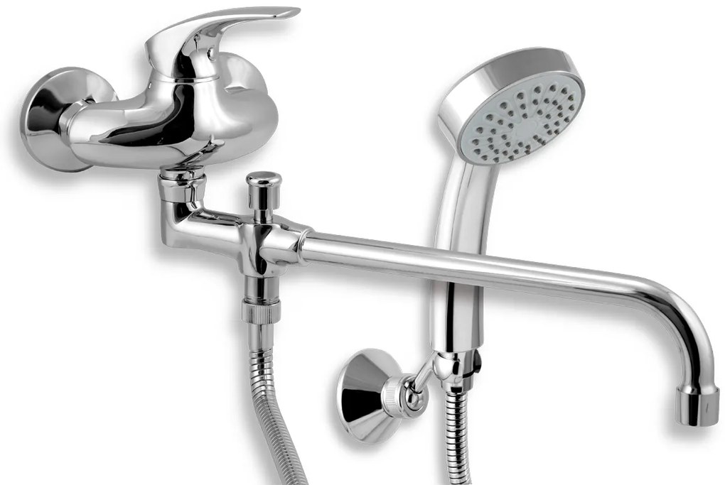 Novaservis Metalia 57, vaňová paneláková batéria 100 mm, chrómová, 57037,0
