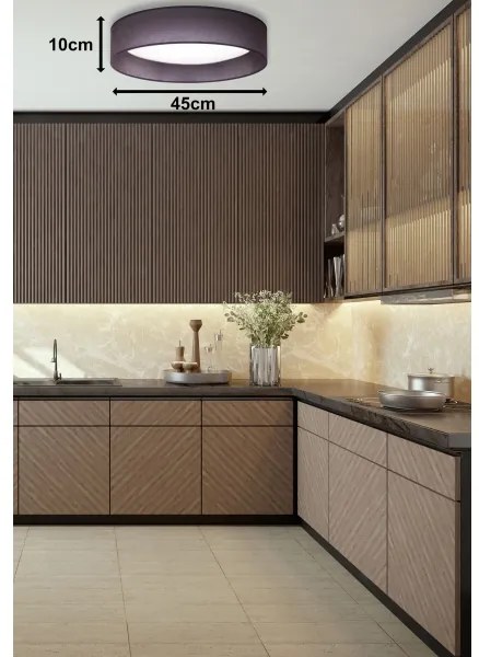 Duolla - LED Stropné svietidlo ROLLER LED/24W/230V pr. 45 cm antracit