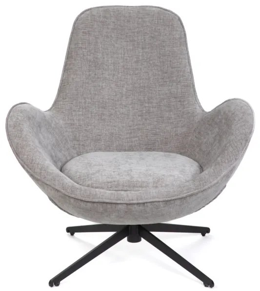 Kreslo LUNAIRE zamatové, sivé 872162