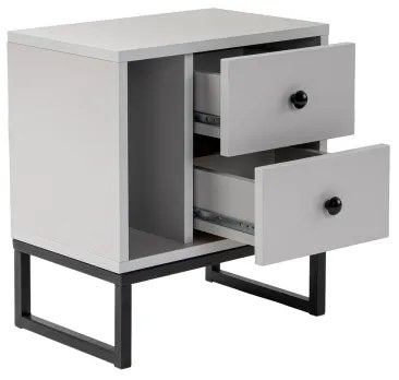 Nočný stolík GLIMMER 50x45,2 cm šedá/čierna