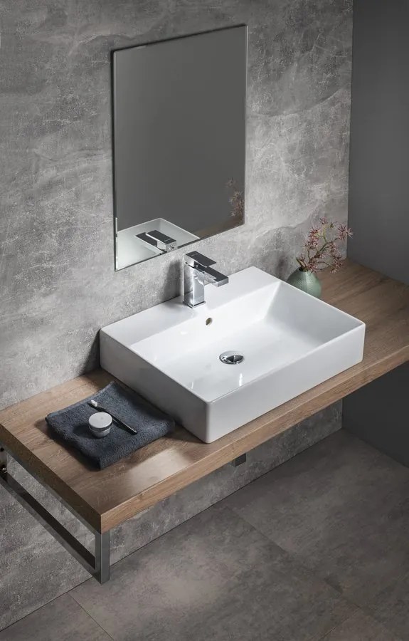 GSI GSI, KUBE X keramické umývadlo 80x47cm, bez otvoru, biela ExtraGlaze, 9422011