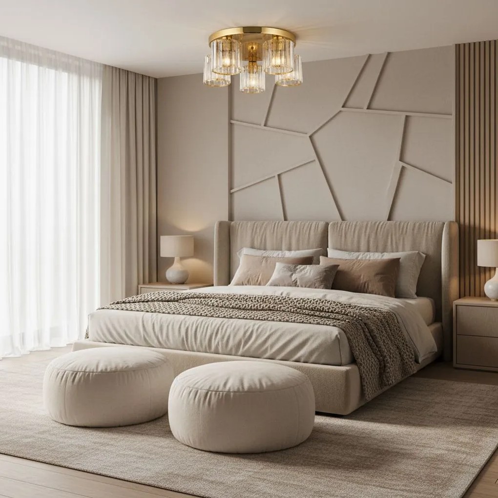 Toolight Toolight, stropné svietidlo 5xE27, EBT024-5C, zlatá, OSW-01224