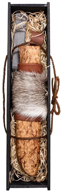 Fínsky nôž Roselli Grandfather 18cm, sobia kožušina / dárkový set