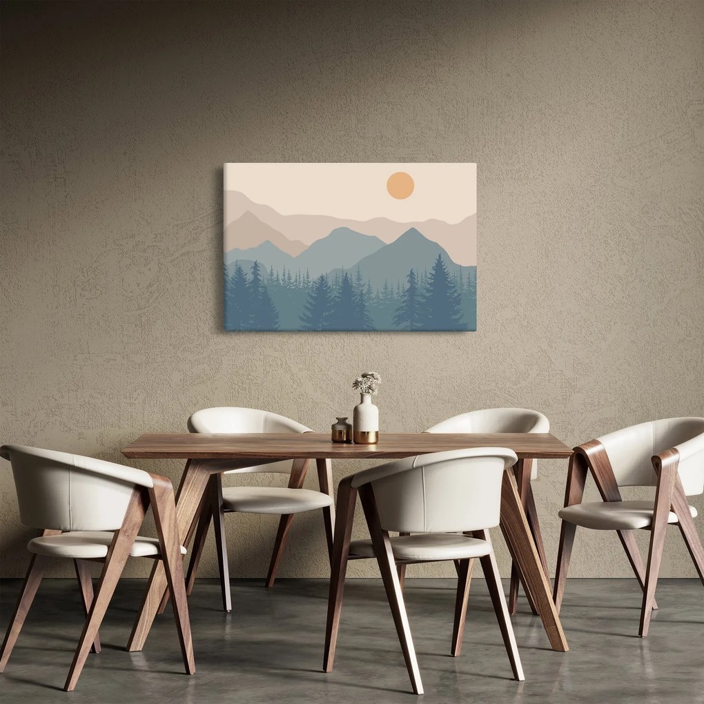 Obraz - Tyrkysové hory N⁰1 (90x60 cm)