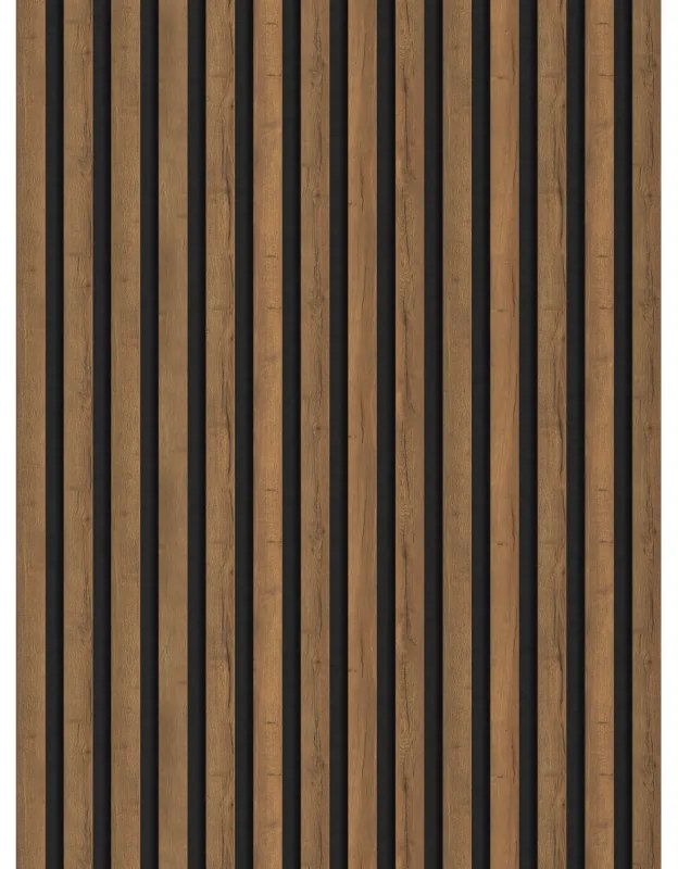 Mexen Lam-F, akustické stenové lamely 275 × 31,5 cm, filc 6 mm, dub moka, S105-275317-2812-074