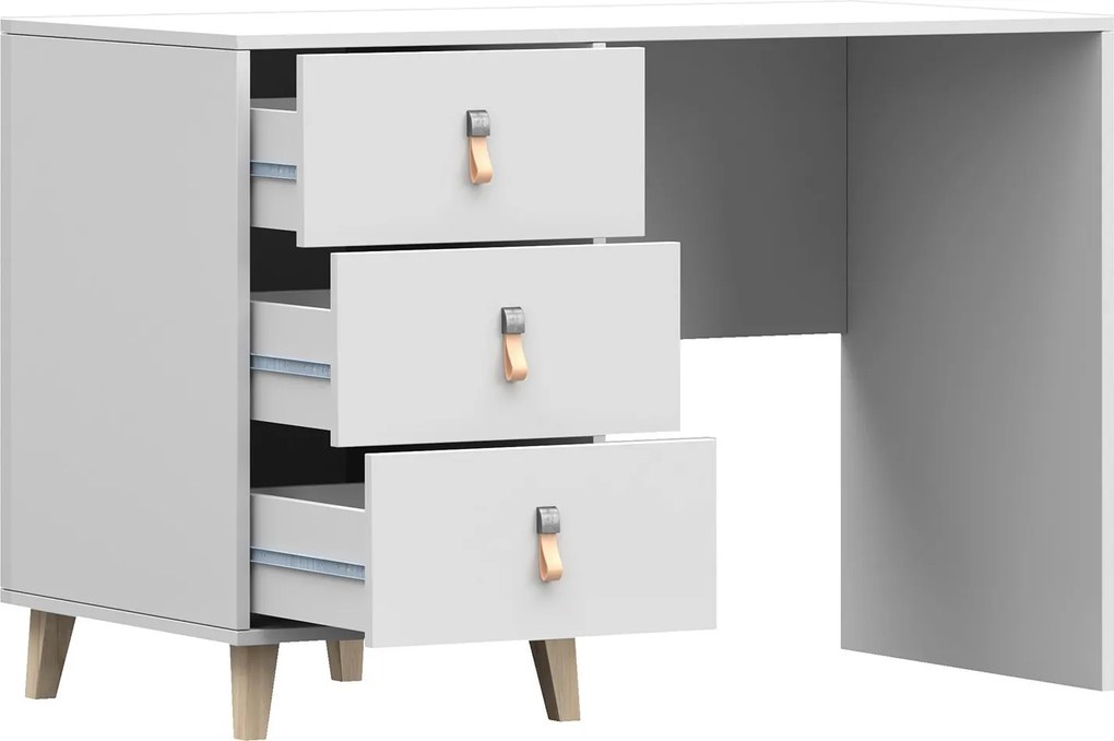 Písací stôl FALCO - biela