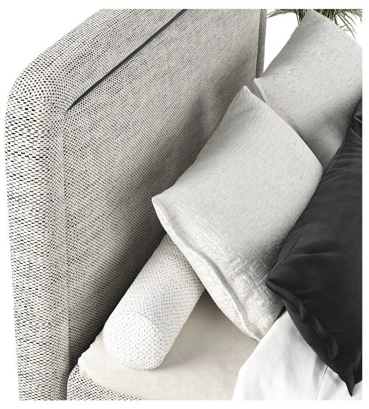 Svetlosivá boxspring posteľ 180x200 cm Dove – Maison de Rêve