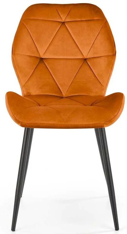 Jedálenská stolička Pelor, oranžová / čierna