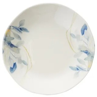 Jedálenská súprava 24 ks, biela/modrá, porcelán