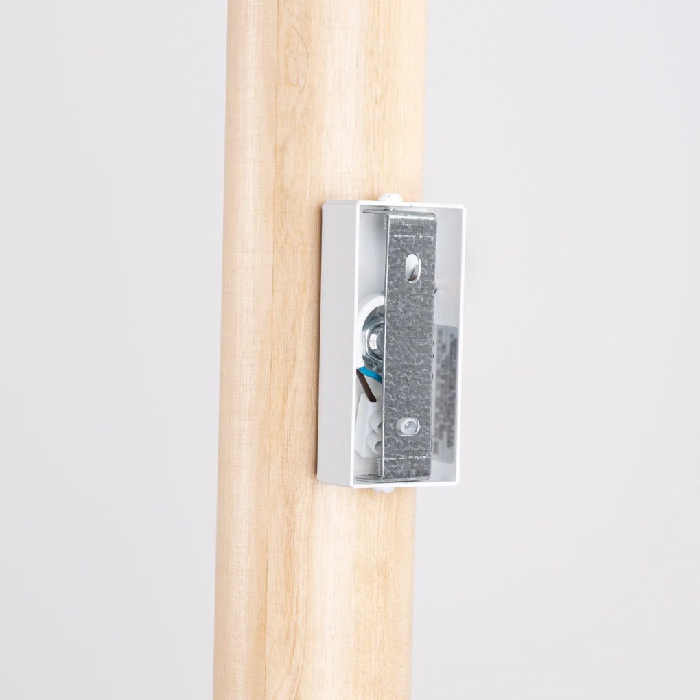 Nástenné svietidlo Lino, 1x drevené tienidlo