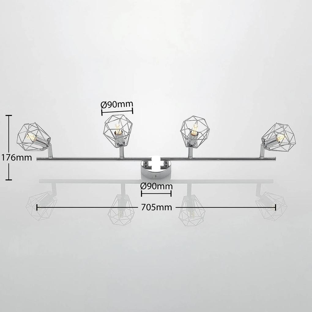 Lindby Giada stropné LED svietidlo štvor-plameňové