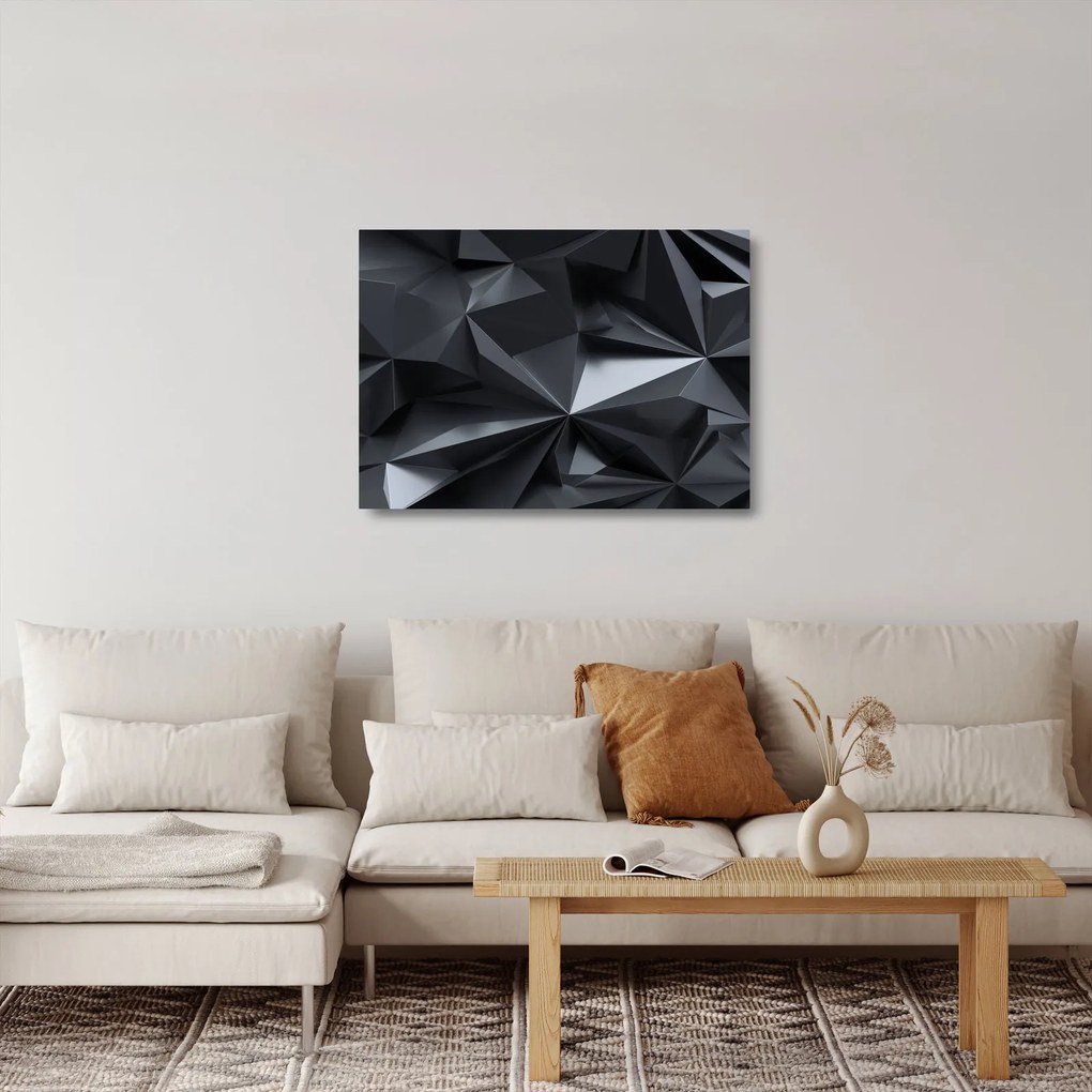 Sklenený obraz - Geometrická abstrakcia (70x50 cm)