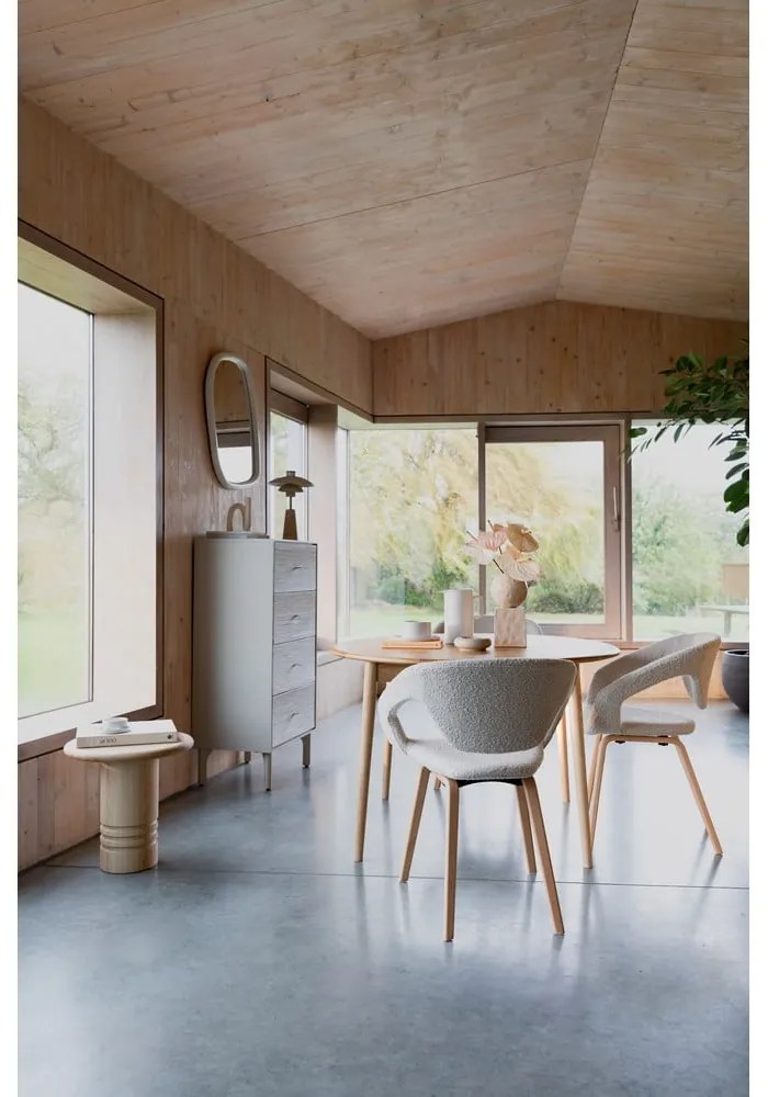 Okrúhly rozkladací jedálenský stôl s prídavnou doskou v dubovom dekore ø 120 cm Twist – Zuiver