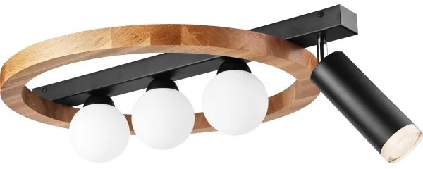 Bodové svietidlo OTIS 3xG9/5W/230V + 1xE27/15W/230V dub