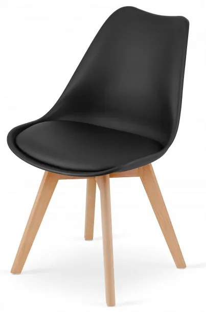 Jedálenský stôl TODI biely 60 cm s dvoma stoličkami MARK čierne