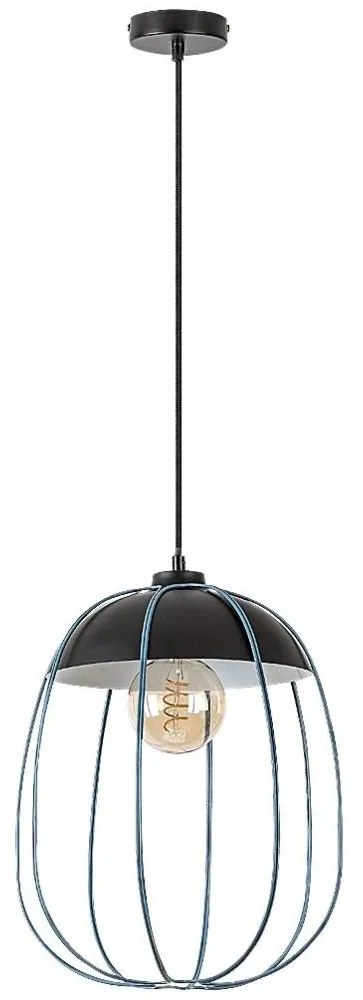 Rabalux 72024 - Luster na lanku SVENS 1xE27/60W/230V čierna/modrá