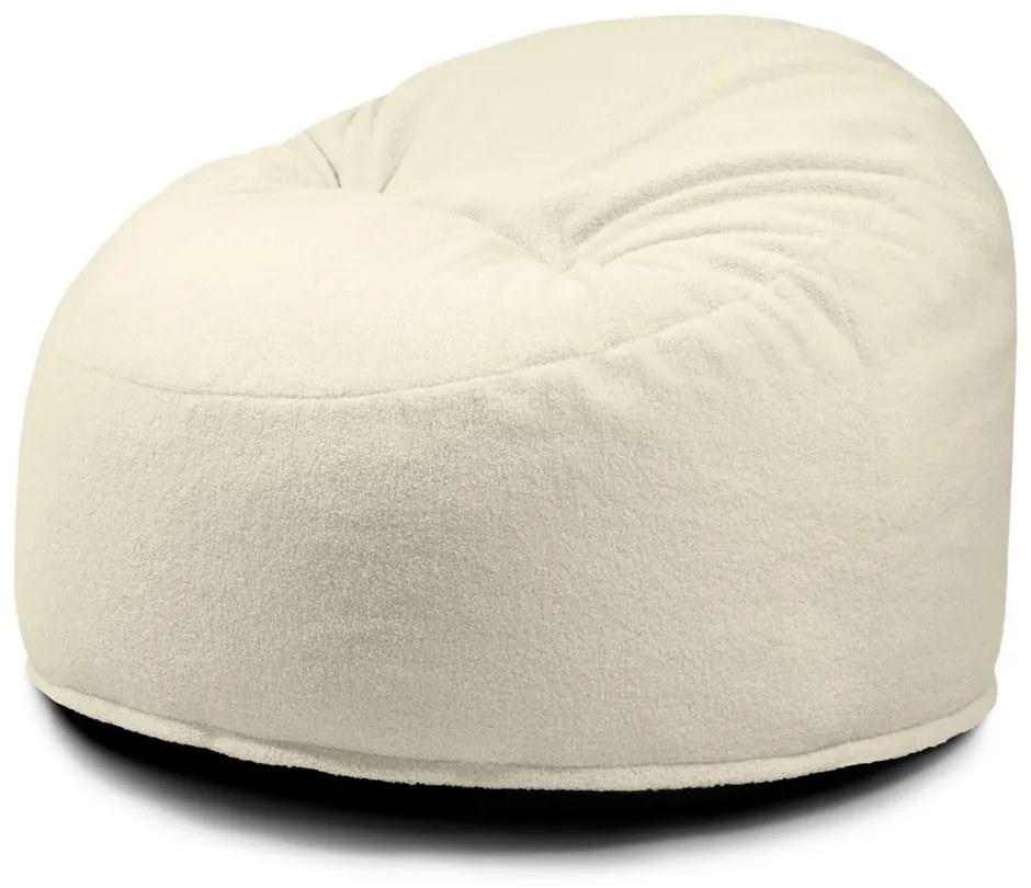 Krémový detský sedací vak z textílie buklé Om 85 – SLOWDOWN