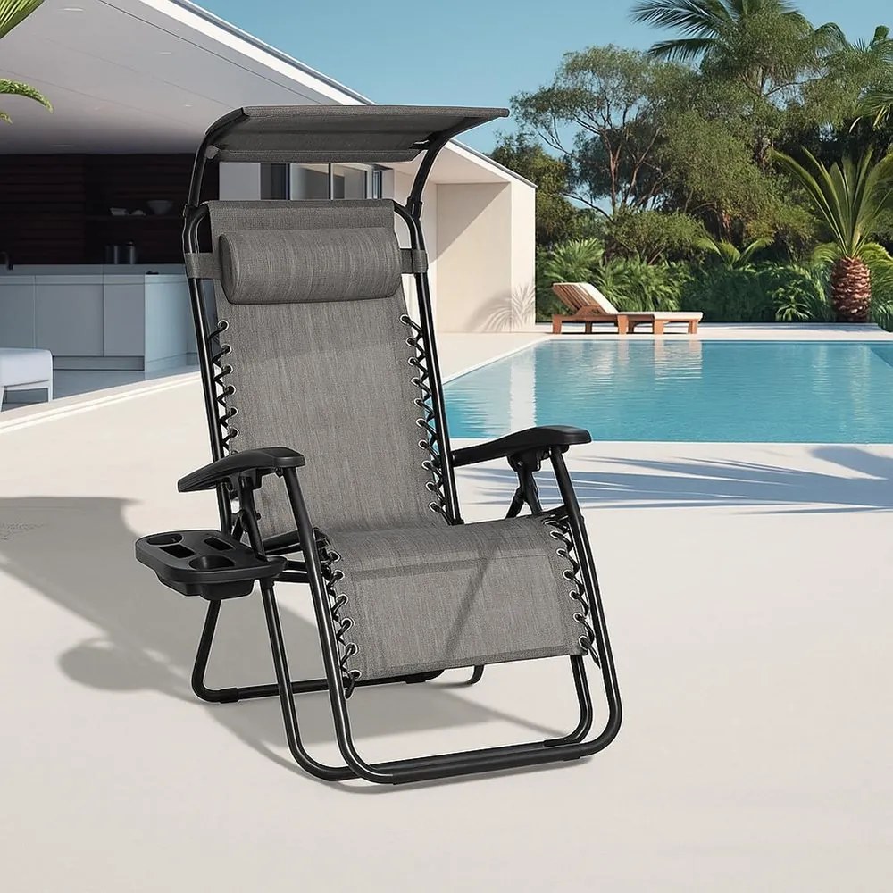 Relaxačné kreslo Avenberg PALMAS - sivá