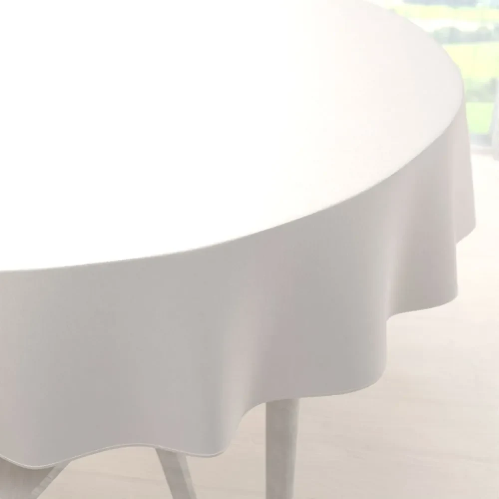 Biante Zamatový okrúhly obrus Velvet Premium SVP-024 Krémovo biely Ø 140 cm