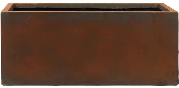 Kvetináč hrantík Static (GRC) Rectangle rusty hnedý corten 120x37x48 cm