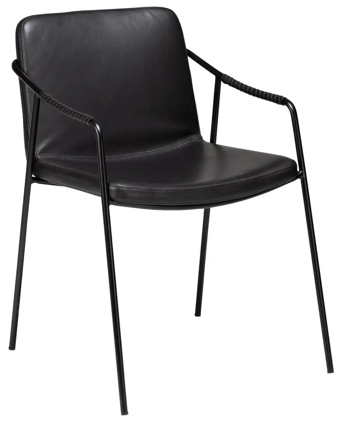 Čierna jedálenská stolička z imitácie kože DAN-FORM Denmark Boto