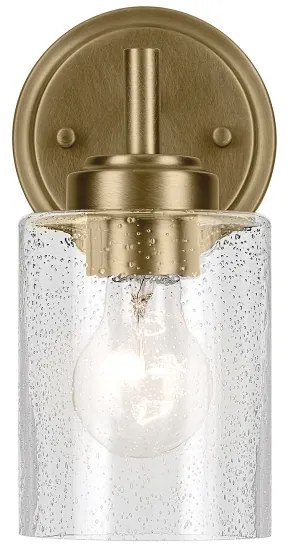 Kichler KL-WINSLOW-1W-NBR - Nástenná lampa WINSLOW 1xE27/60W/230V mosadz