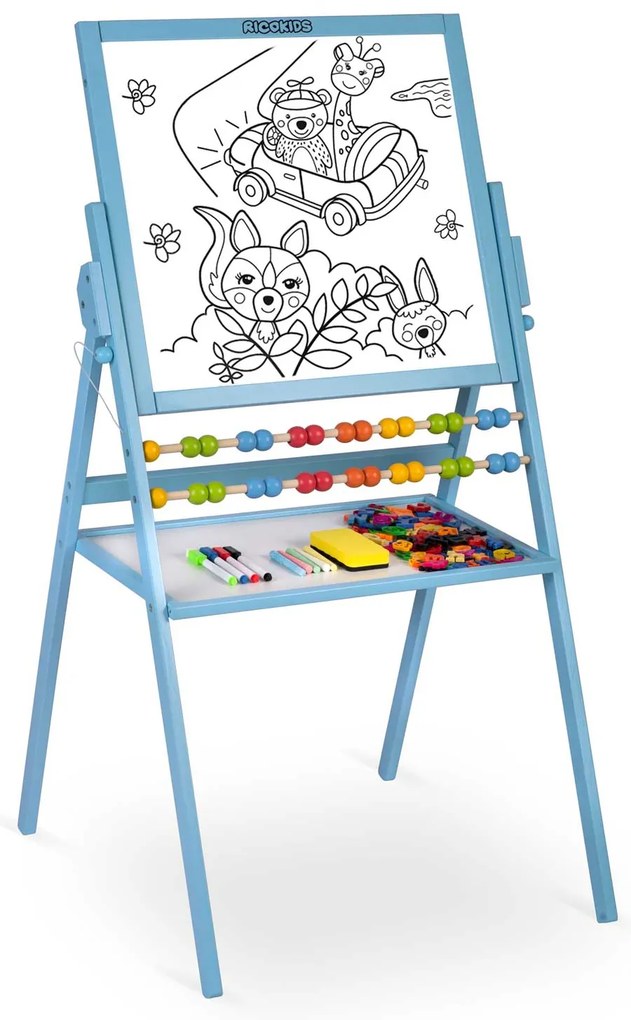 Magnetická otočná tabuľa Ricokids - modrá
