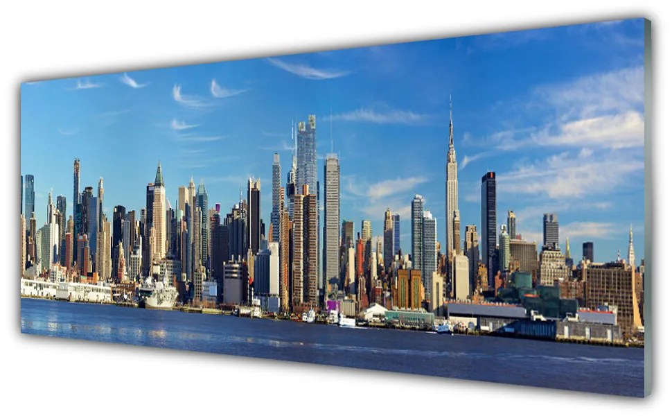 Obraz plexi Mesto mrakodrapy domy 125x50 cm