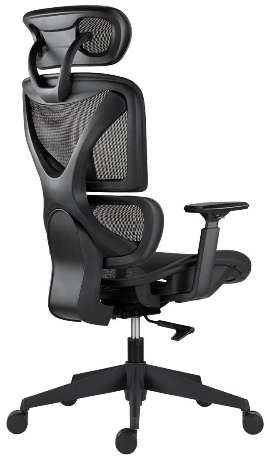 Kancelárska ergonomická stolička ESTER — sieť, čierna, nosnosť 130 kg