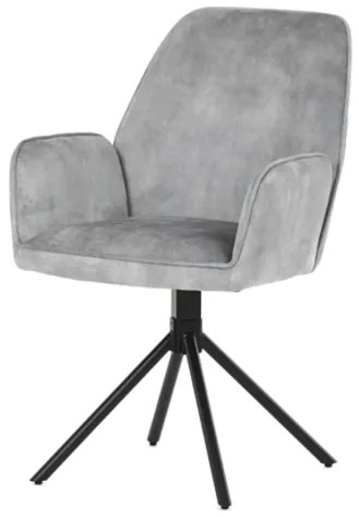 Jedálenská stolička Autronic 59x90 cm sivá látka HC-511 SIL4