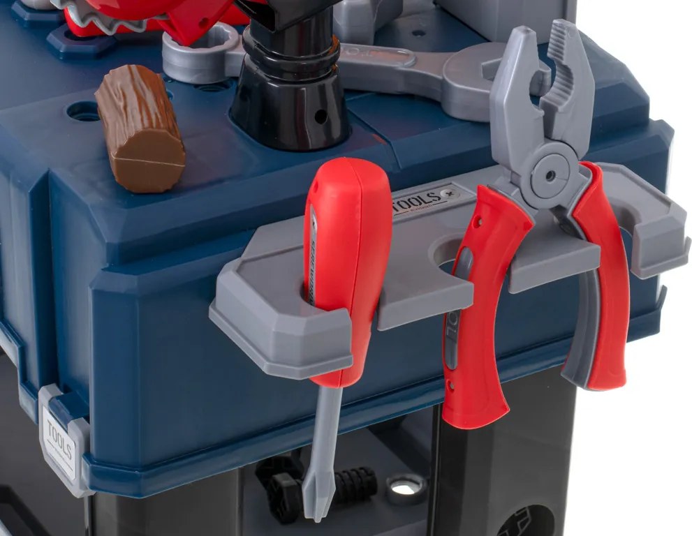 KIK Detská dielňa/stôl s náradím 65 dielov – kufrík pre malého majstra, 3+