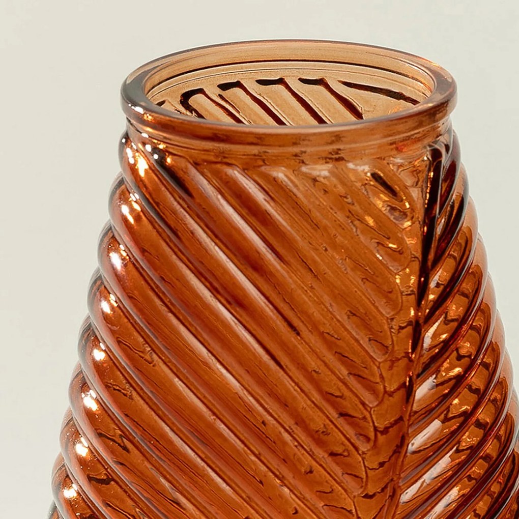 Sklenená váza Leaf II 13x10x29 cm