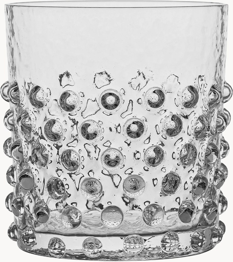 Ručne fúkané poháre Hobnail, 2 ks