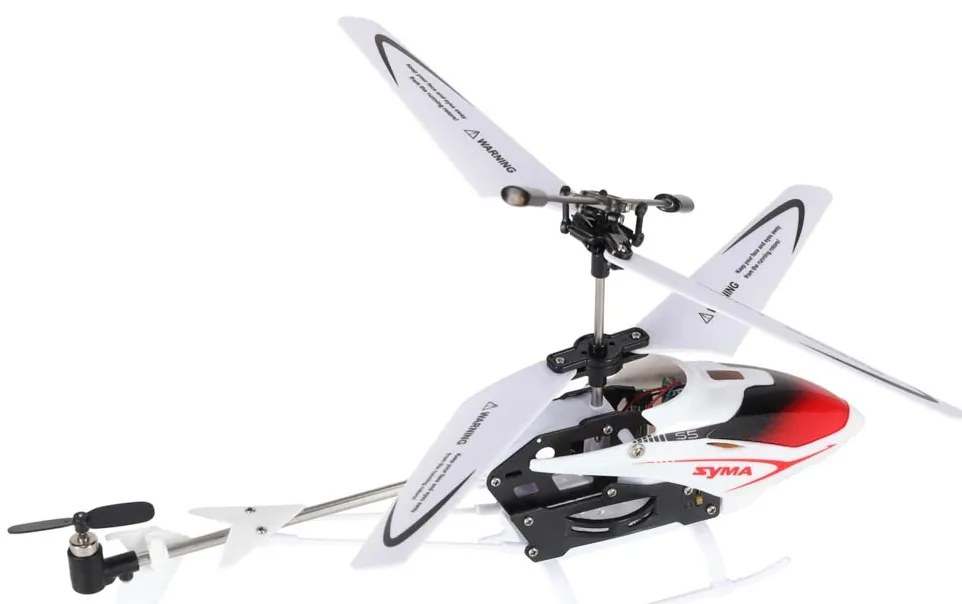 KIK Syma S5 RC vrtuľník 3CH s gyroskopom, nabíjanie z diaľkového ovládača, biely