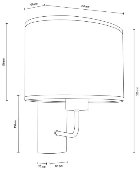 Spot-Light 2017400111557 - Nástenné svietidlo MERCEDES 1xE27/25W/230V dub
