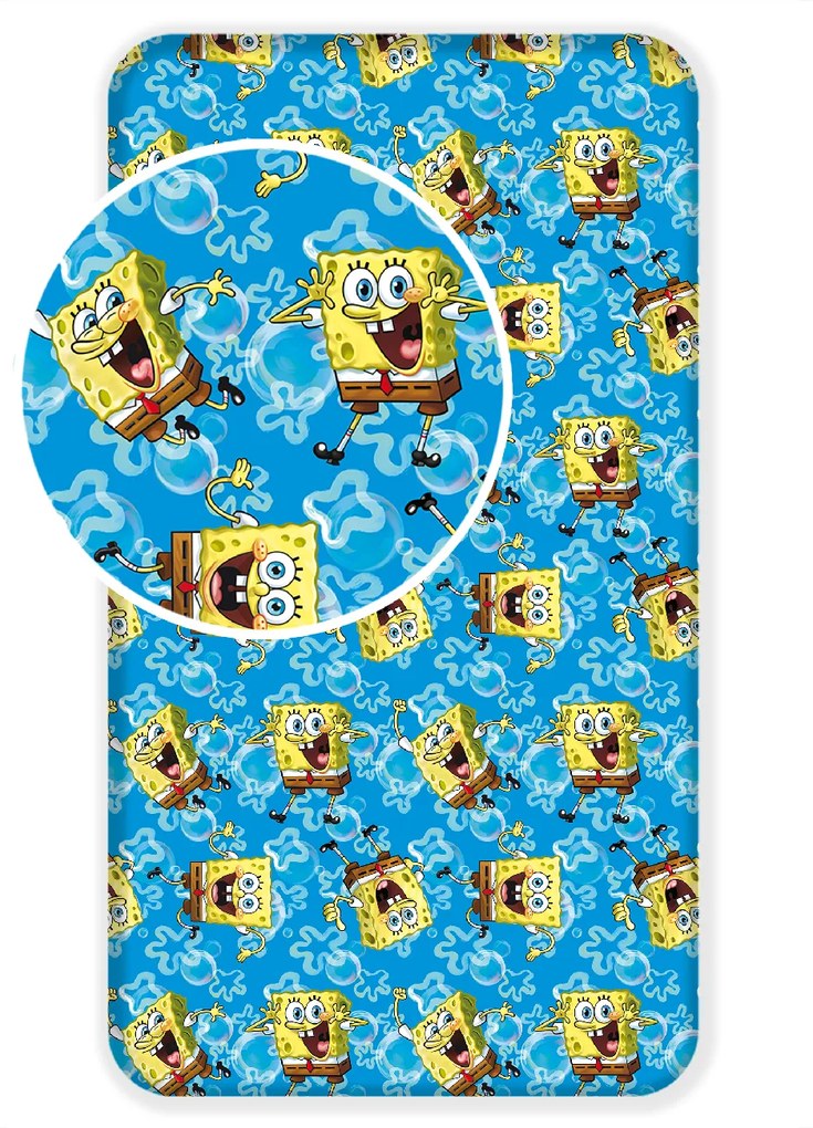 Jerry Fabrics Plachta Sponge Bob blue ,90x200 cm